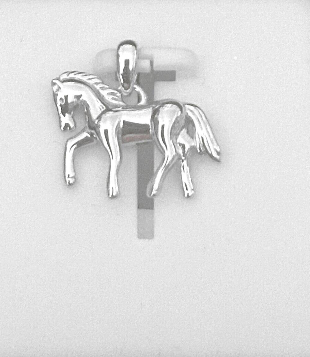 925 Sterling Silver Pony Horse Pendant Charm
